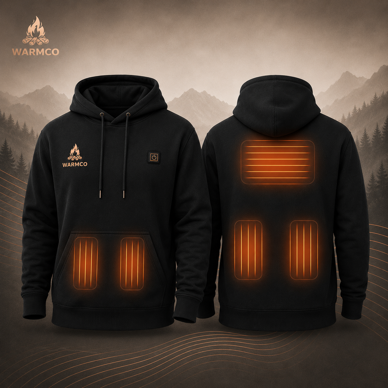 WARMCO Premium Heated Hoodie - Premium warmth without the bulky layers